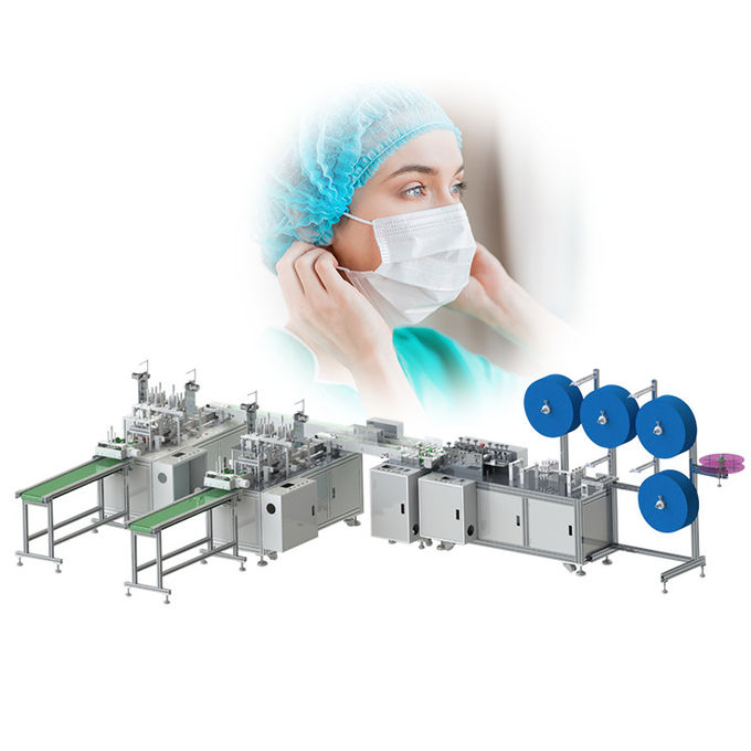 3 لایه اتوماتیک دستگاه ماسک صورت جراحی اولتراسونیک 0